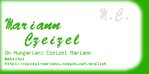 mariann czeizel business card